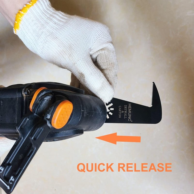 HEMUNC Drywall Blade for Oscillating Tool 6 Pack, Oscillating Saw Blades Fit Dremel, Dewalt, Fein Multimaster, Bosch, Makita, Milwaukee, Rockwell, Ryobi,Craftsman, Ridgid Multitool - Image 5